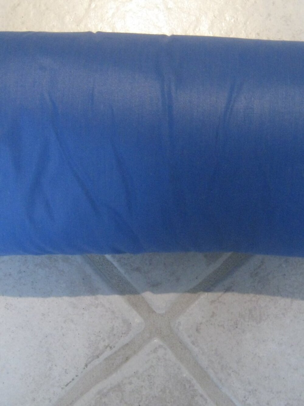 Decorative Neckroll Pillow by Dakota-Cobalt Blue with Black/white Cording